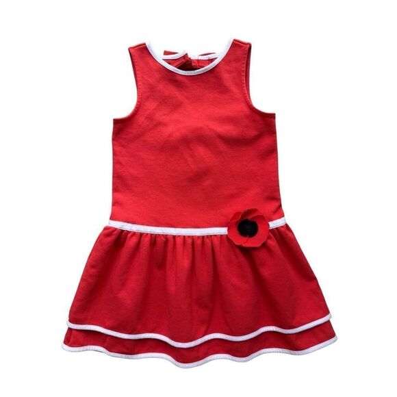 Janie And Jack Dropwaist Poppy Dress Size 4T - Picture 4 of 8